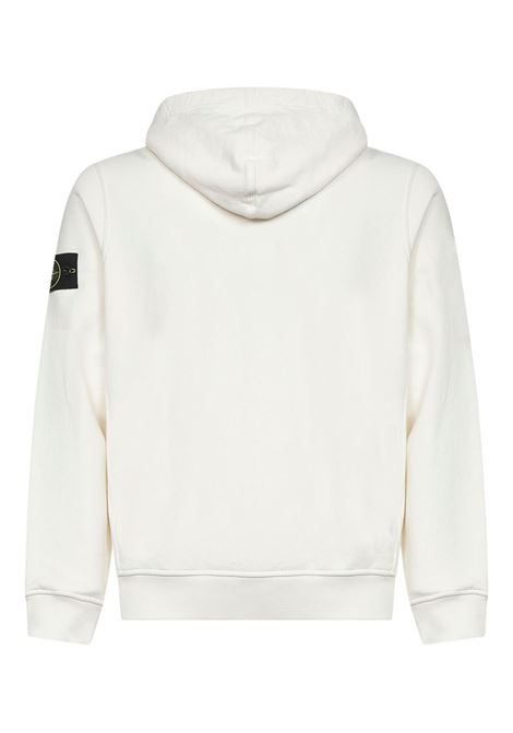 brushed organic cotton fleece sweatshirt man ivory STONE ISLAND | K2S15 6100029 S0A20V0093